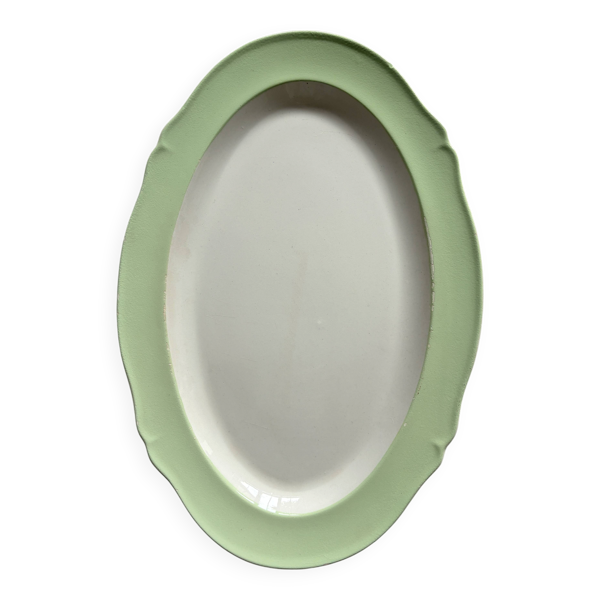 Plat de service ovale en terre de fer