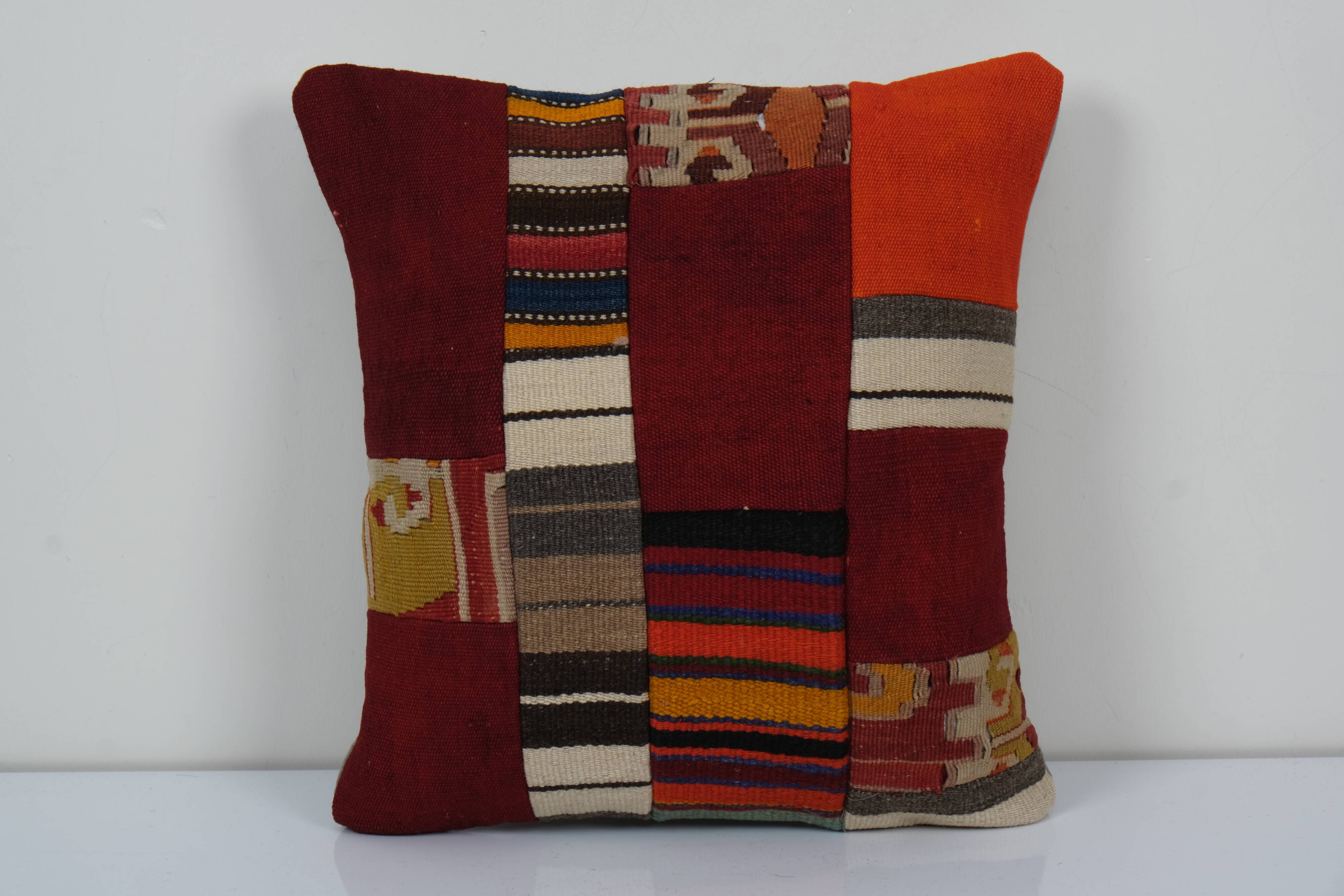 18" x 20" Carpet Pillow, Bohemian Kilim Lumbar, Turkey Pillow, Home Decor, Couch Throw Pillow
