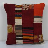 18" x 20" Carpet Pillow, Bohemian Kilim Lumbar, Turkey Pillow, Home Decor, Couch Throw Pillow