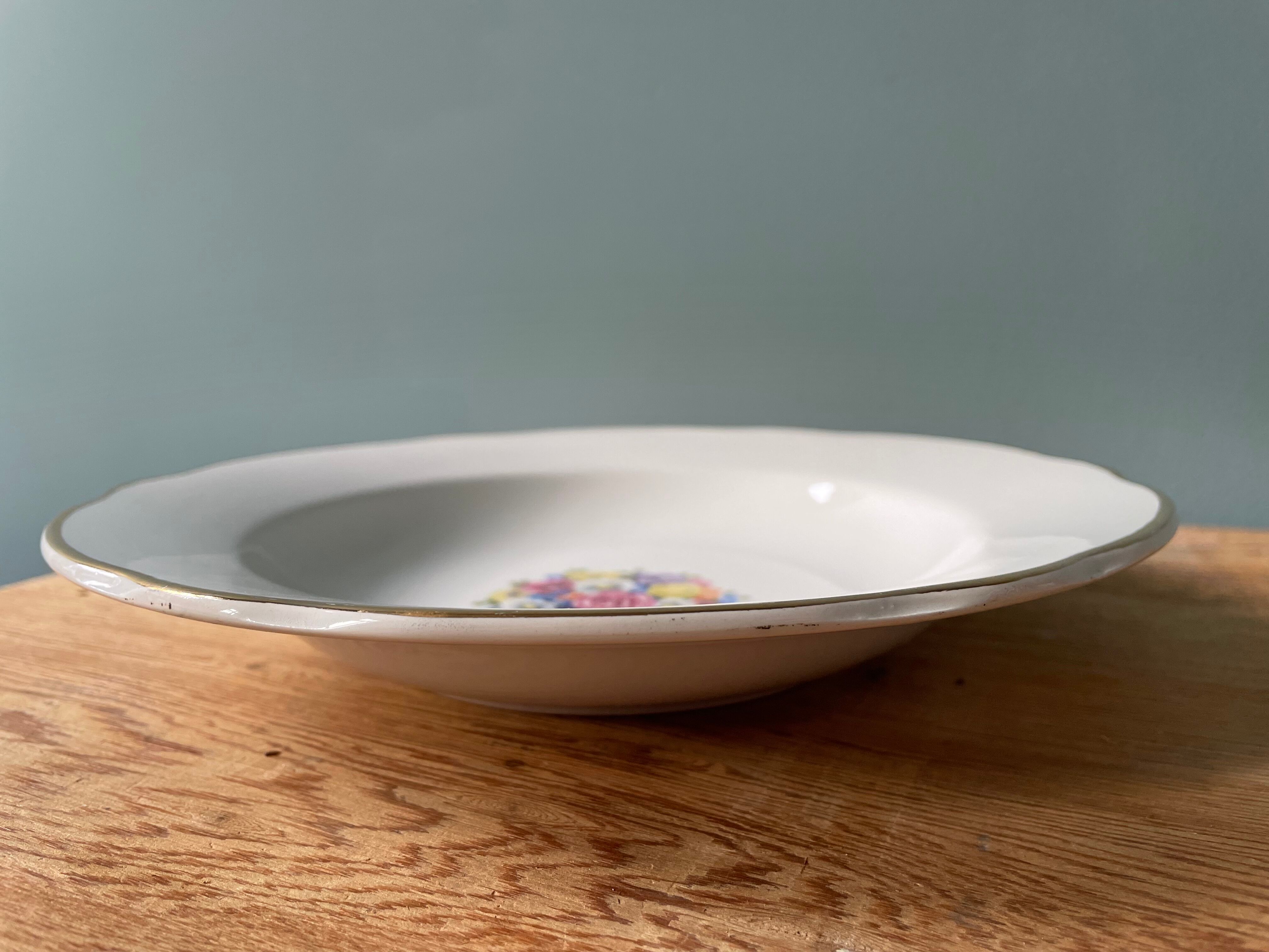 Set of 6 hollow plates Digoin Sarreguemines