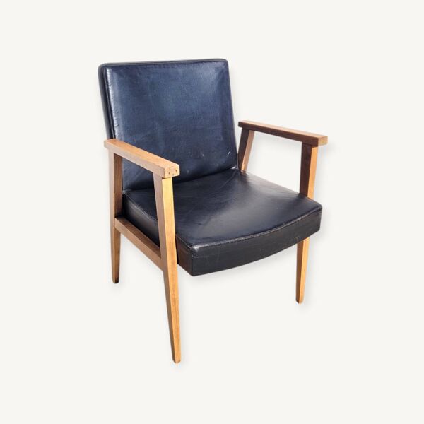 Fauteuil simili vintage années 60