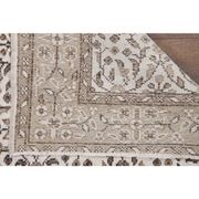 Vintage Turkish Oushak Handmade Wool Cotton White Area Rug 119x202