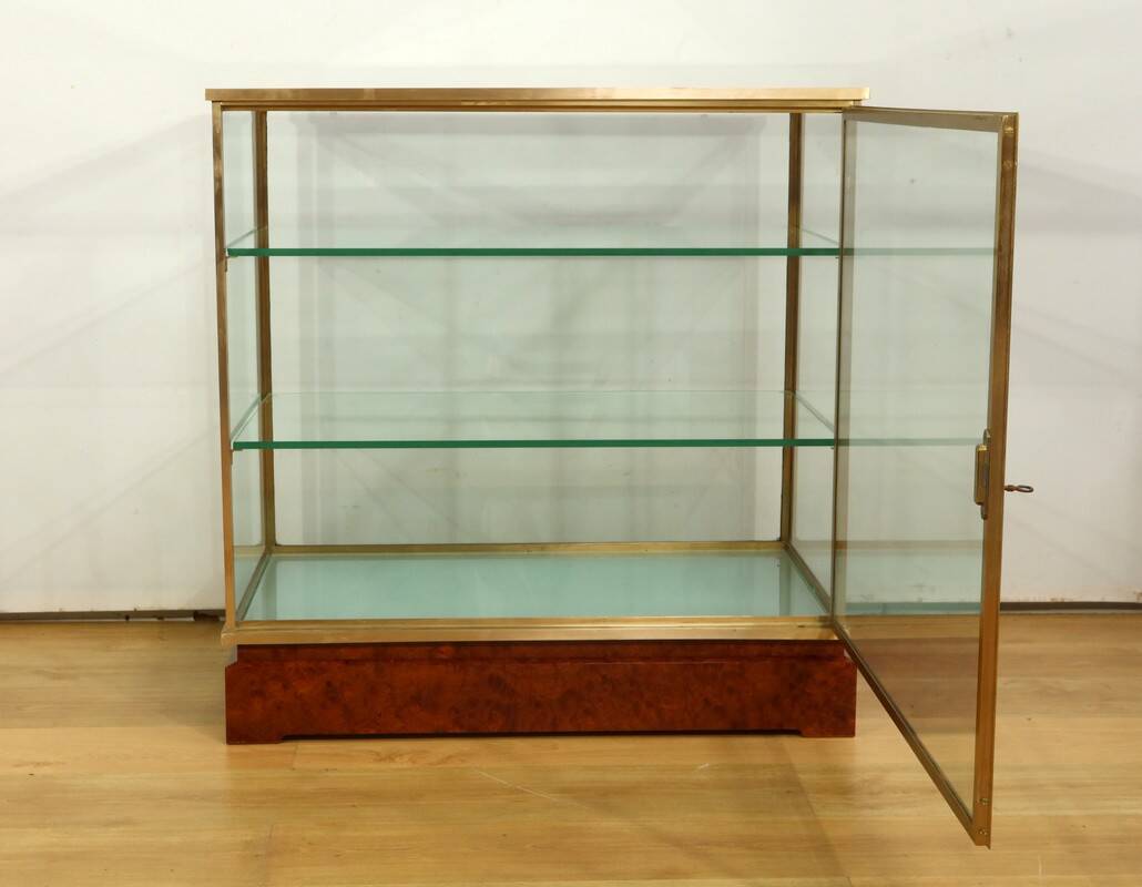 Display Cabinet in Brass and Elm – 1950