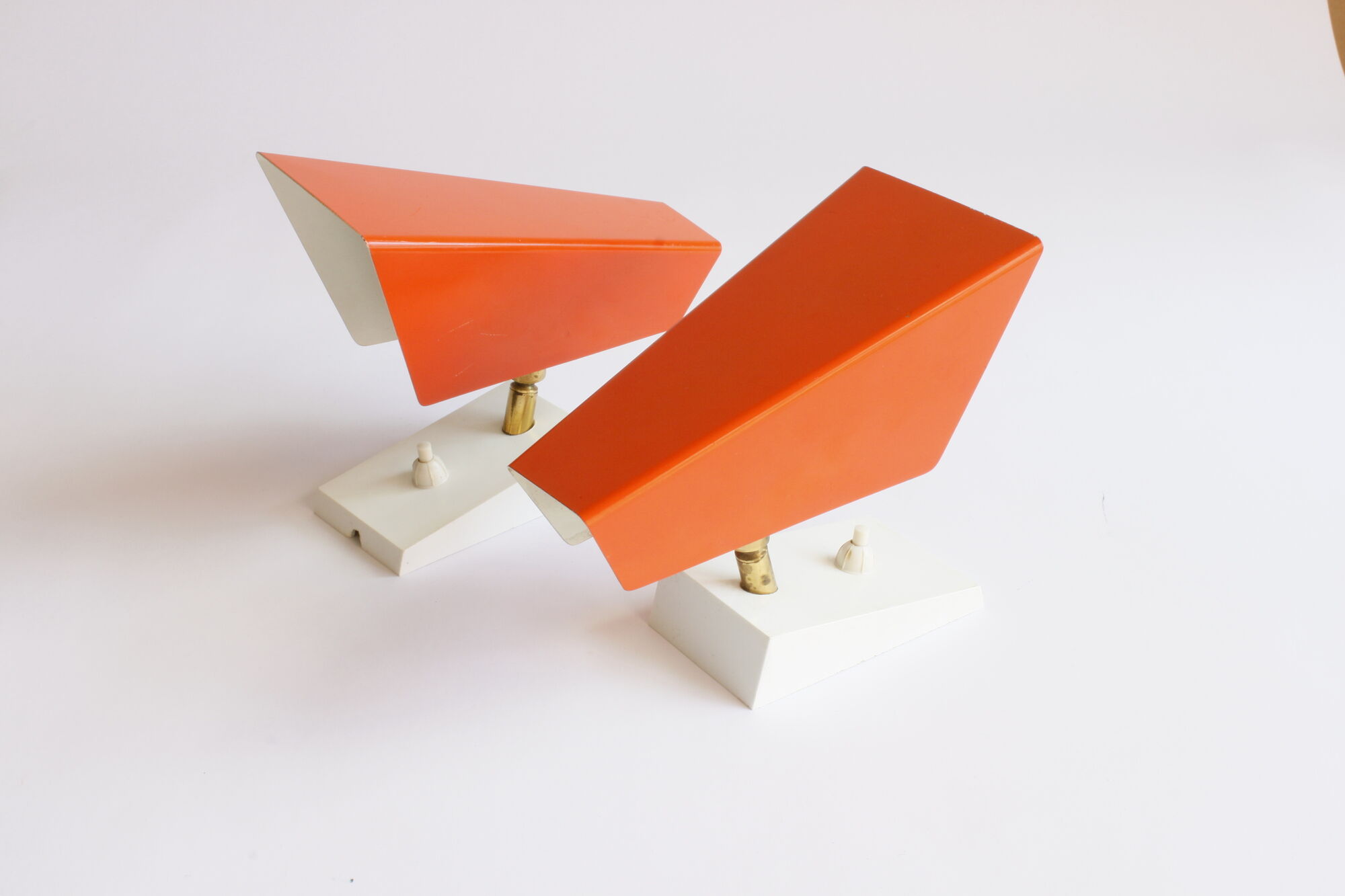 Orange wall sconces by J. J. M. Hoogervorst for Anvia, 1960s