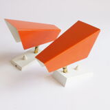 Orange wall sconces by J. J. M. Hoogervorst for Anvia, 1960s