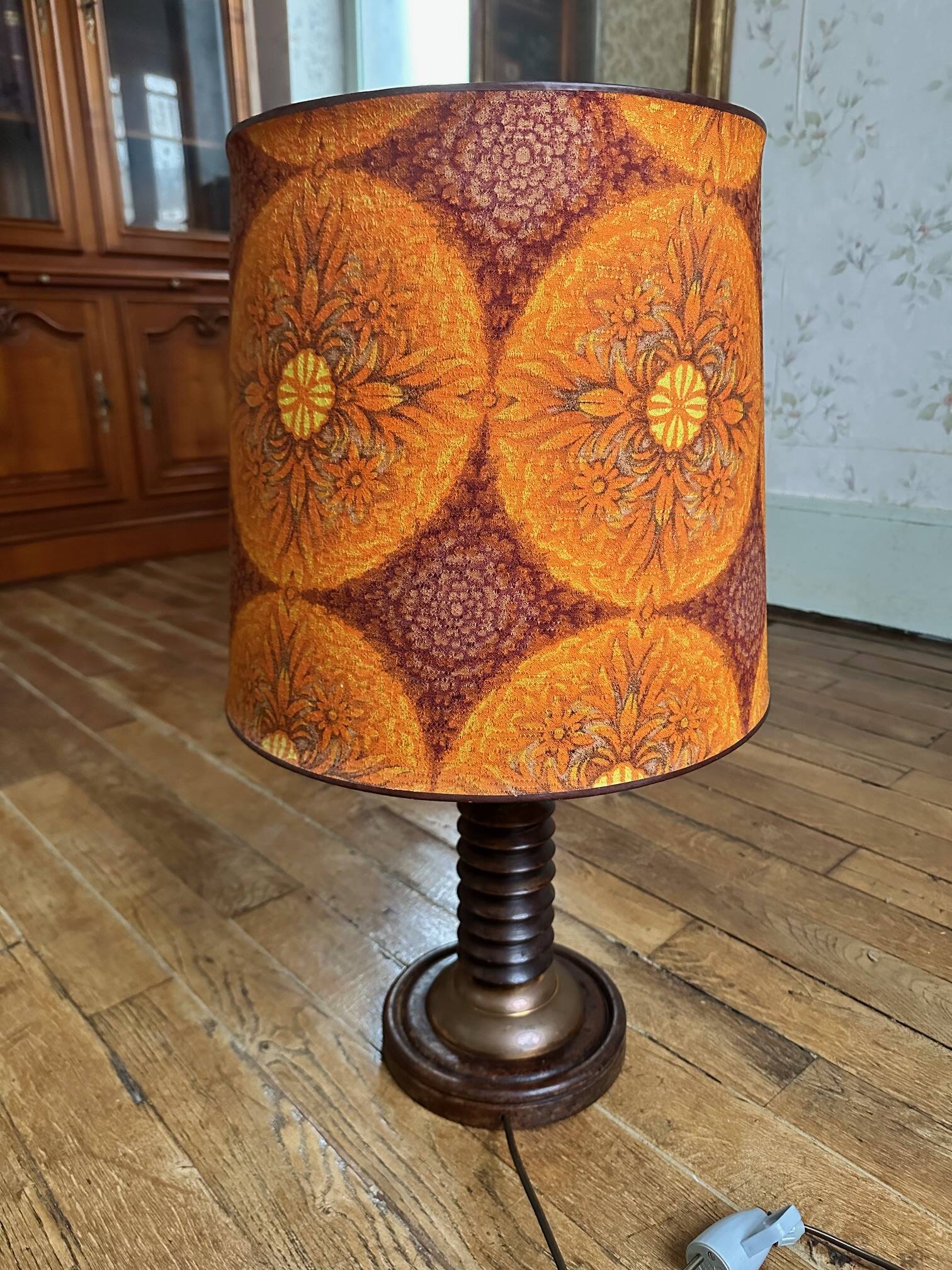 Vintage lamp with retro shade