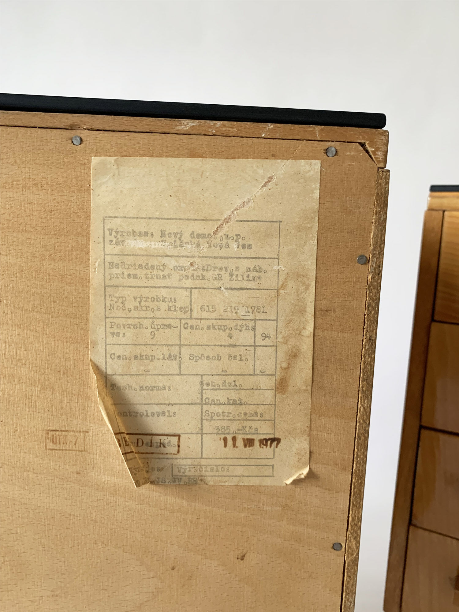 Pair of Nightstands, Novy Domov, Czechoslovakia, 1960s