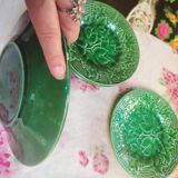 5 plates vine and basketry in slurry by Gien