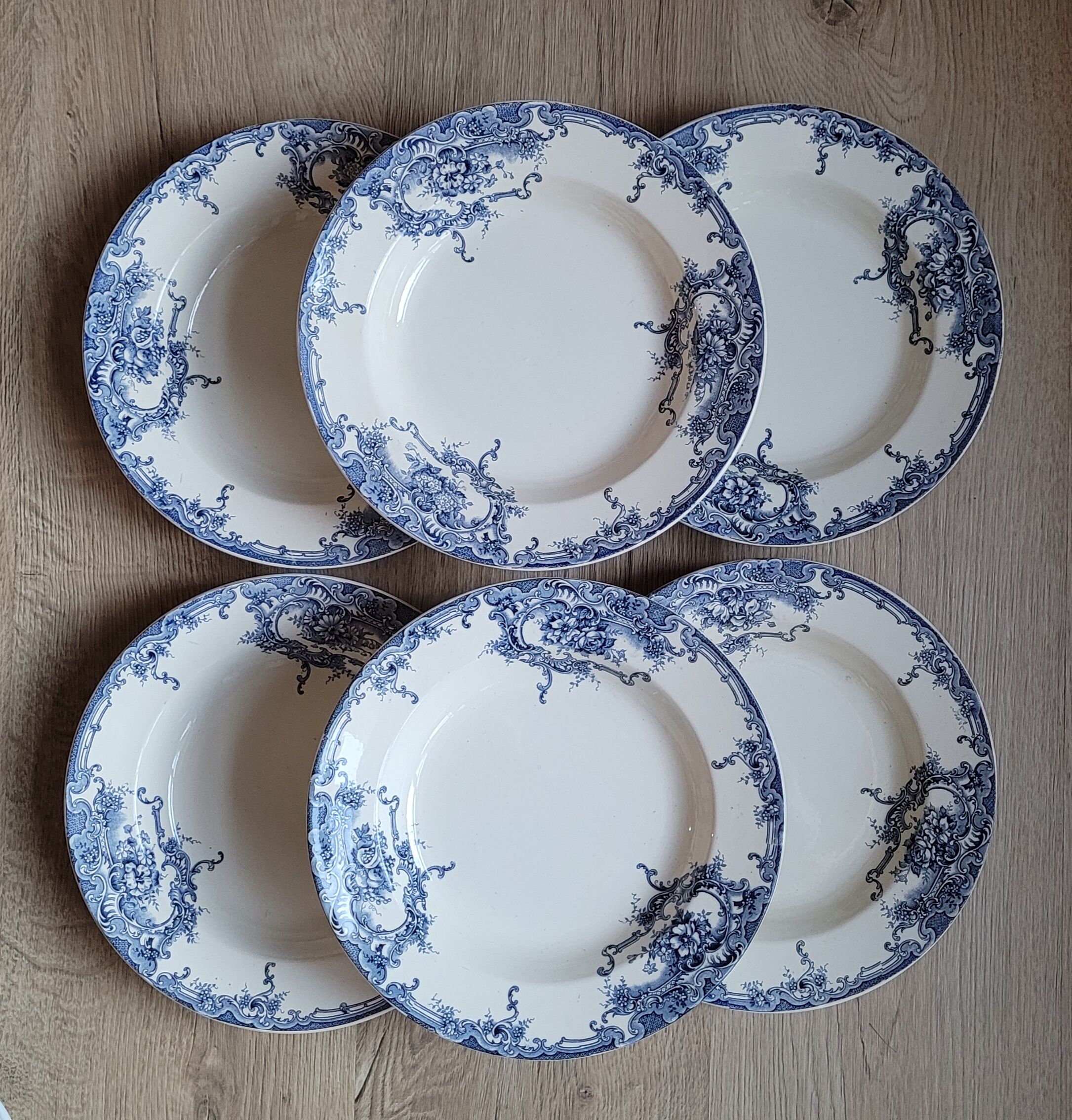 Set 6 plates Dauphin BFK 1920