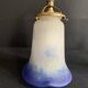 Art Nouveau wall light in gilded brass and glass paste tulip