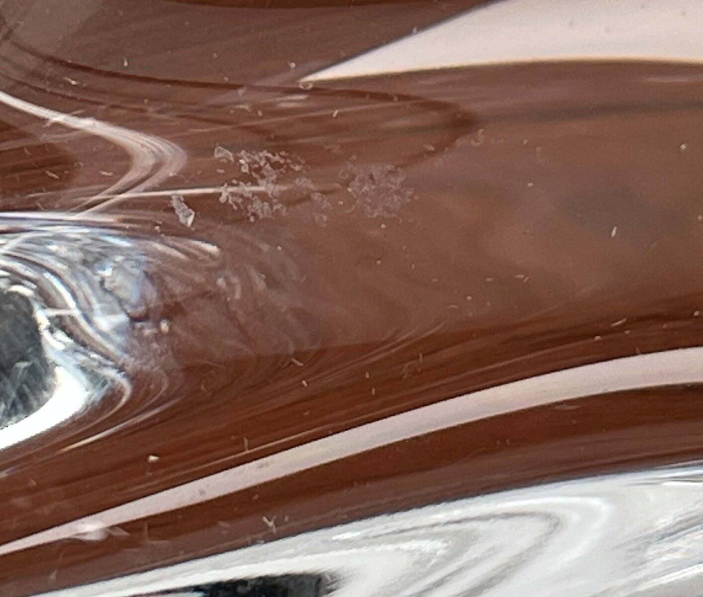 Large Modern Crystal Glass Fruit Bowl from the Mid-Century by Art Vannes, France, 1960s