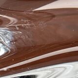 Large Modern Crystal Glass Fruit Bowl from the Mid-Century by Art Vannes, France, 1960s