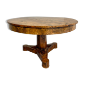 Antique large 19th century Biedermeier art deco walnut table