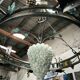 Large, heavy wrought iron and glass chandelier, circa 1980/90
