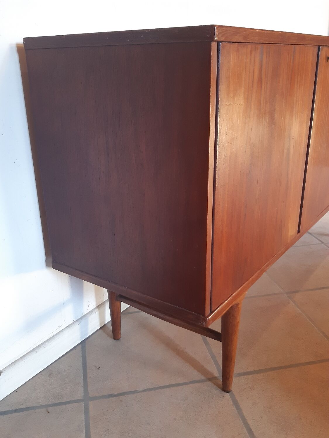 Scandinavian vintage sideboard 3 doors 2 drawers