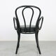 Black bentwood leather armchair