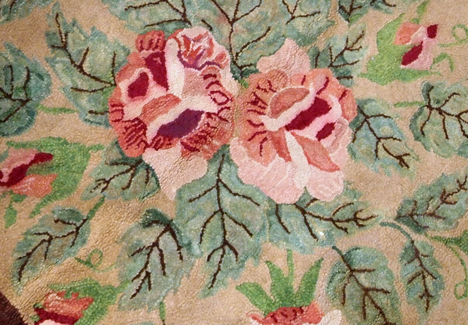 Former carpet american hooke made hand 82x134cm, 1900