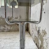 80s glass and marble console