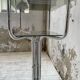 80s glass and marble console