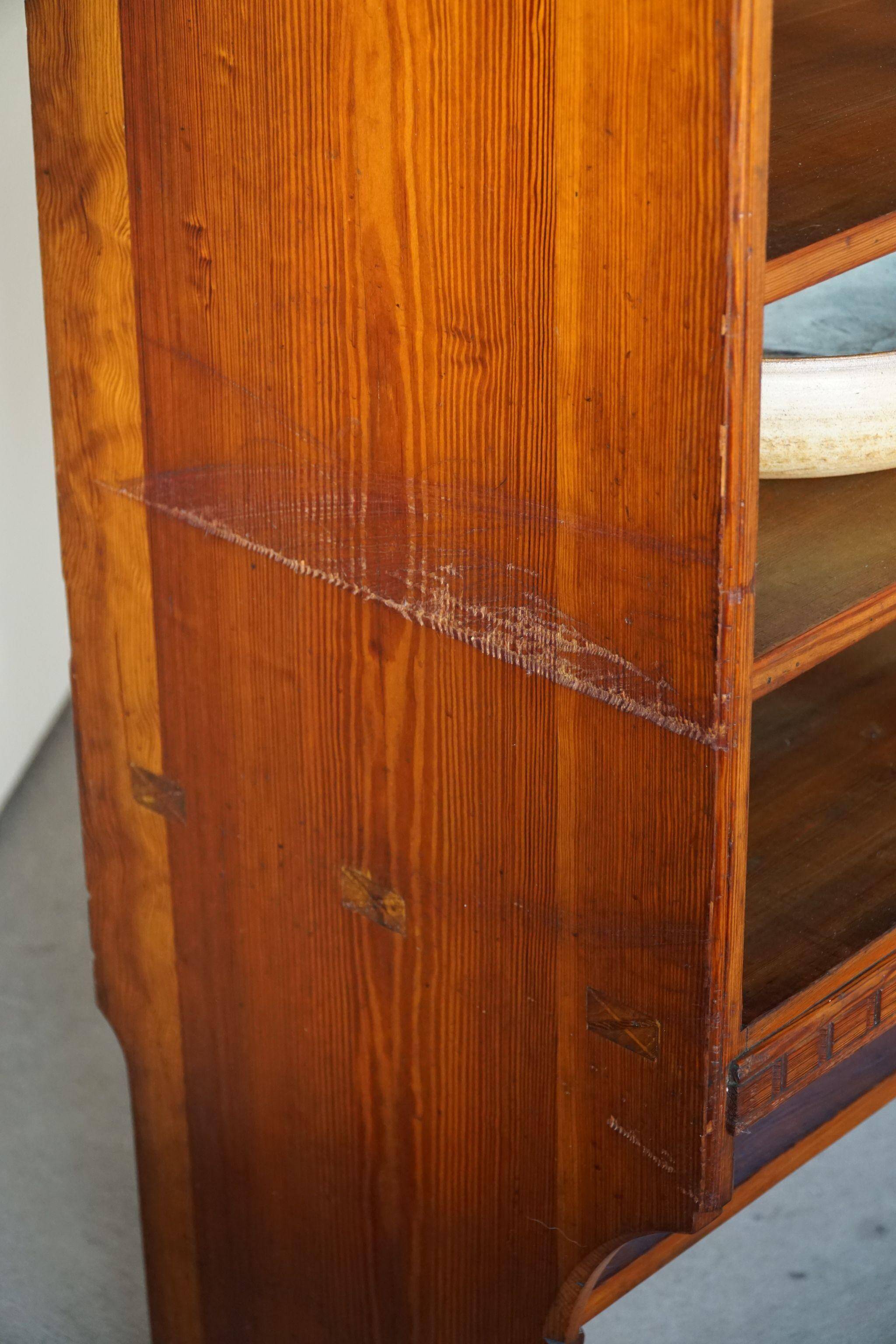 Martin Nyrop Library by Rud. Rasmussen in Oregon pine, Danish Modern, 1905