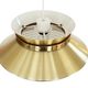 Brass colored aluminium pendant light by Carl Thore for Granhaga Metall. Sweden 1970s.