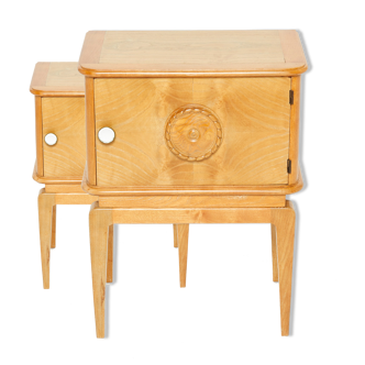 Ash bedside table carved around 1940