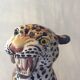 Enamelled terracotta leopard from the 60s Italy