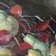 Oil on panel, still life with fruit, signed, 1930s