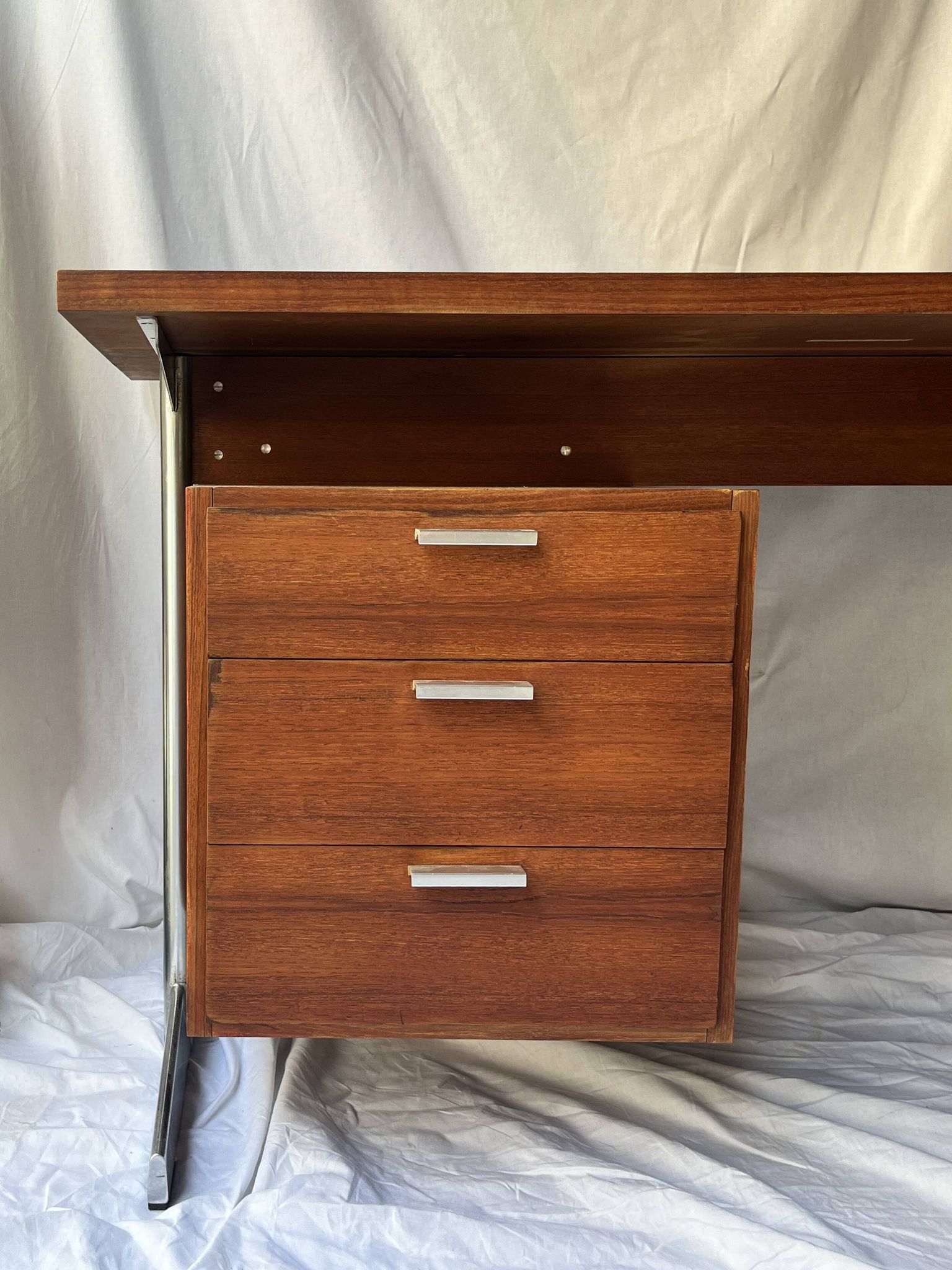 Scandinavian desk in wood and metal by Cees Braakman - Pastoe, design 1970
