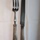 Silver-plated metal meat cutlery Voltaic France
