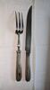 Silver-plated metal meat cutlery Voltaic France