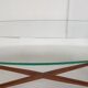 Scandinavian coffee table in teak & glass 1960 vintage
