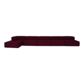 Canapé modulable COR 1970 bouclette bordeaux