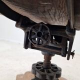 Industrial Oak Swivel Chair, 1900's