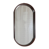Large vintage modernist oval wall mirror from the mid-century, Italy 1960s.