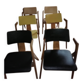 6 fauteuils Hillestak  designer Lucienne et Robin Day éditions Hill