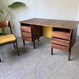 Bureau et sa chaise scandinave palissandre