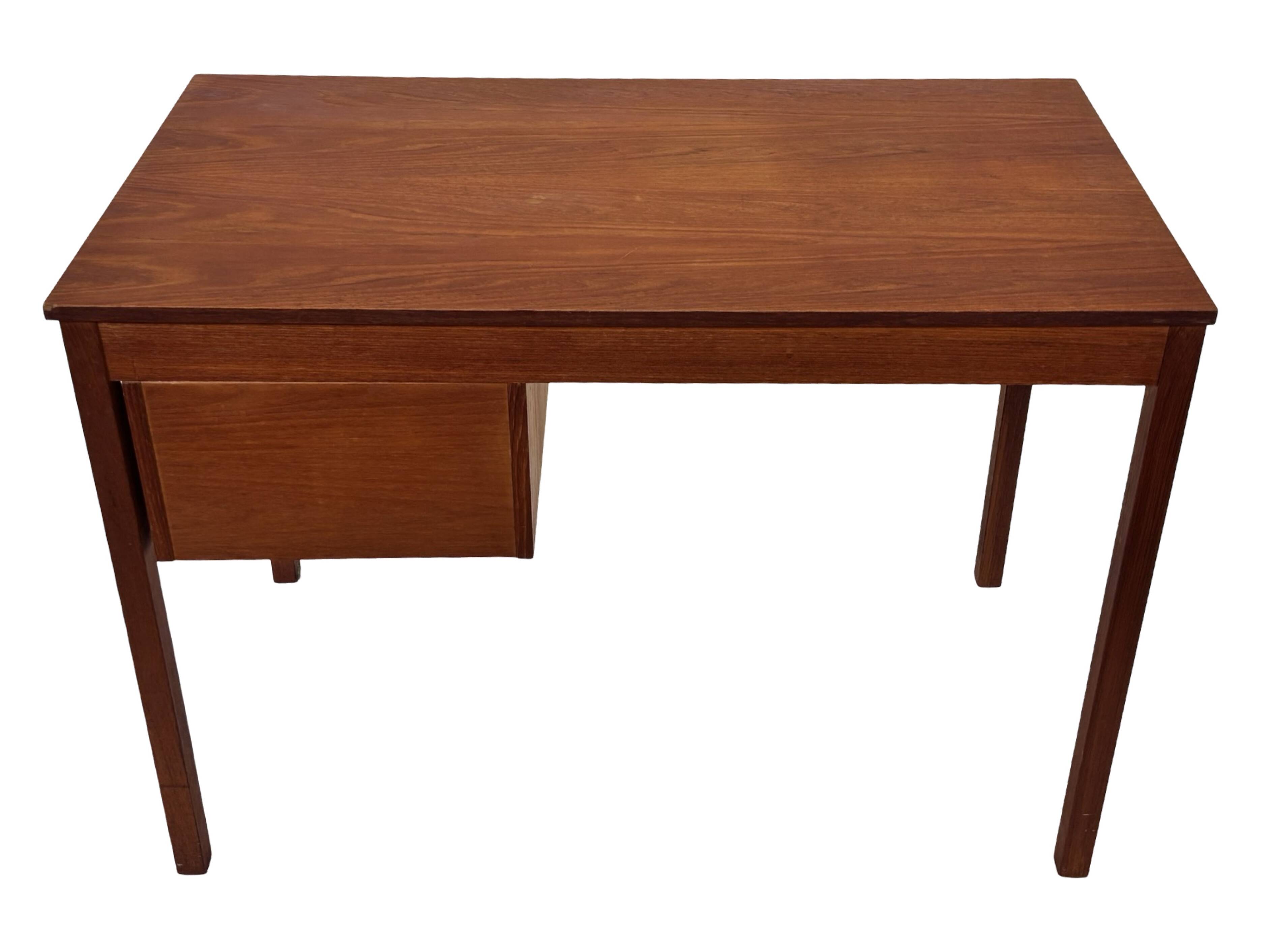 Vintage Danish teak compact Domino Mobler desk, 1960s