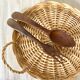 Salad cutlery in olive wood