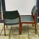 Pair of Scandinavian Teak and leatherette Chairs