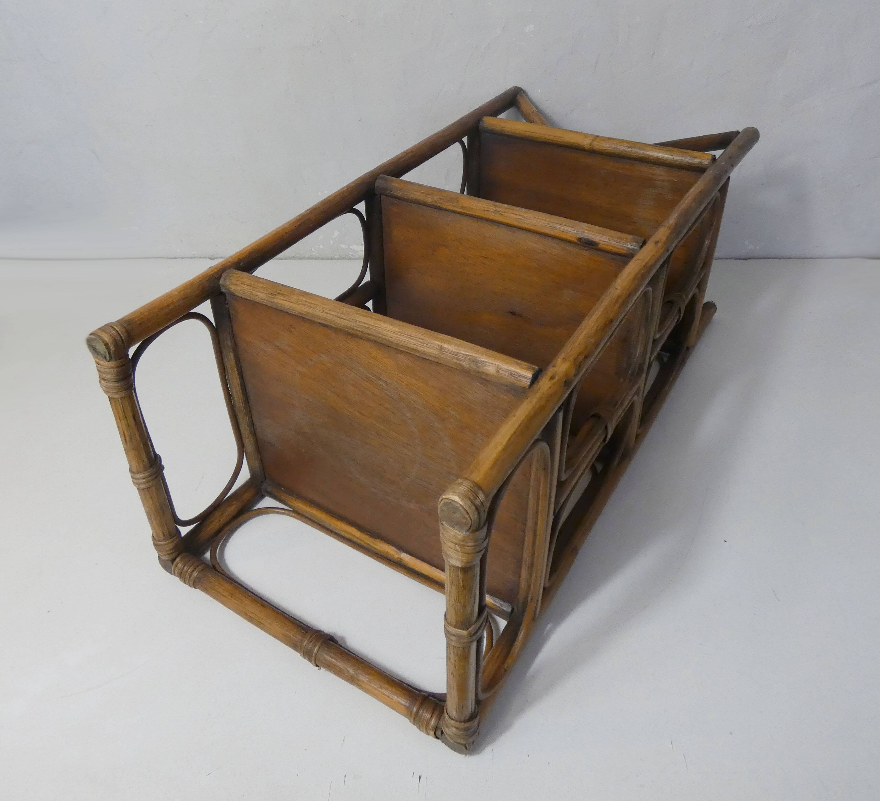 rattan bedside table