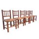 Chaises de salle à manger en osier vintage, années 1960