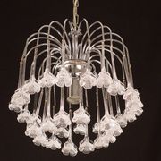 Set of 2 Julia Roberts, Vintage White Murano Chandelier, 1980s