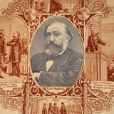 Plate Old Sarreguemines Minister Léon Gambetta 19th