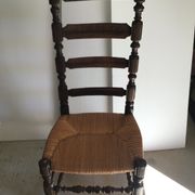 High chair with rush seating