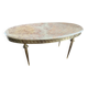 Table basse marbre onyx et laiton vintage