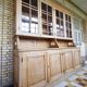 Glass library of a medical school in solid oak from the 1950s.