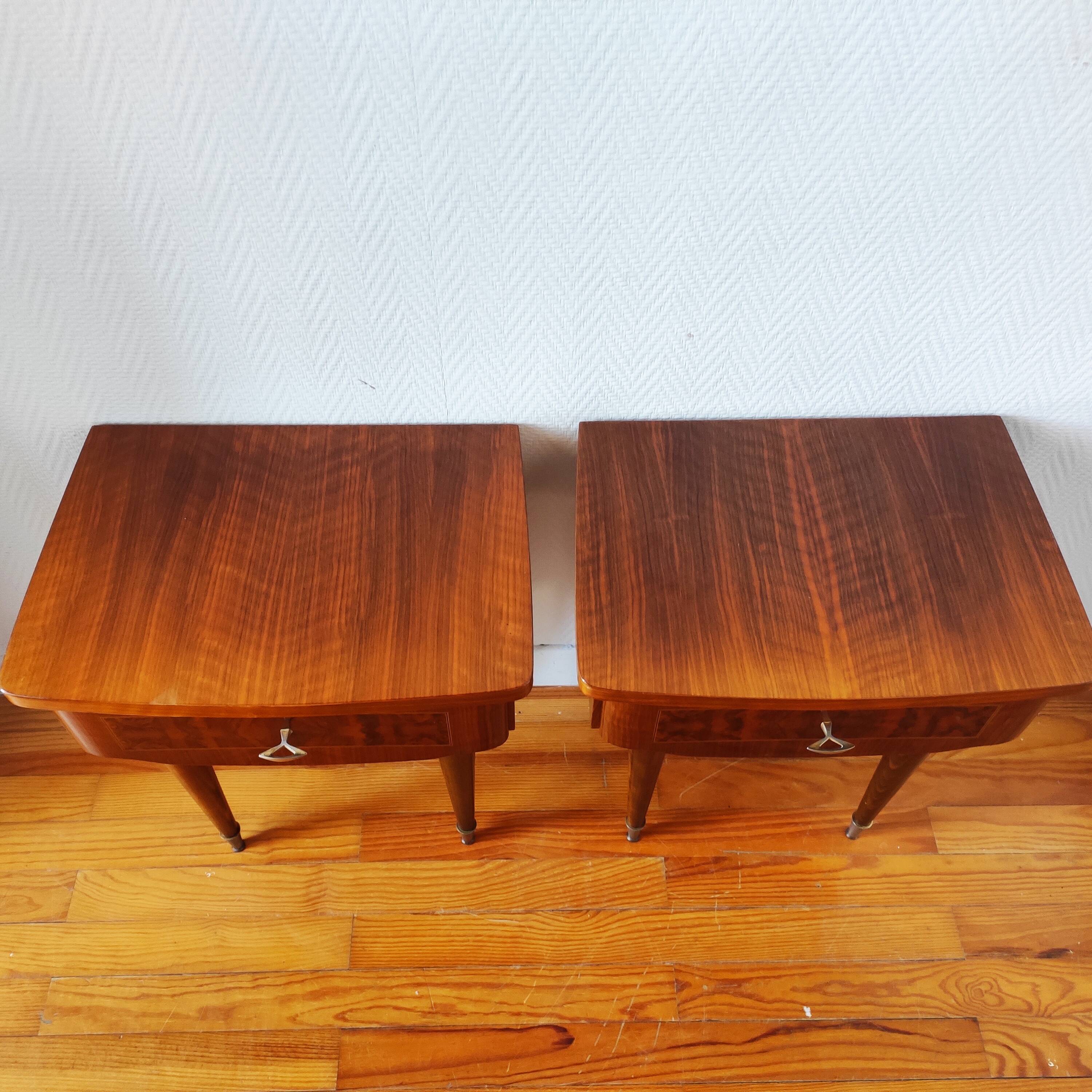 Pair of 1960 bedside tables