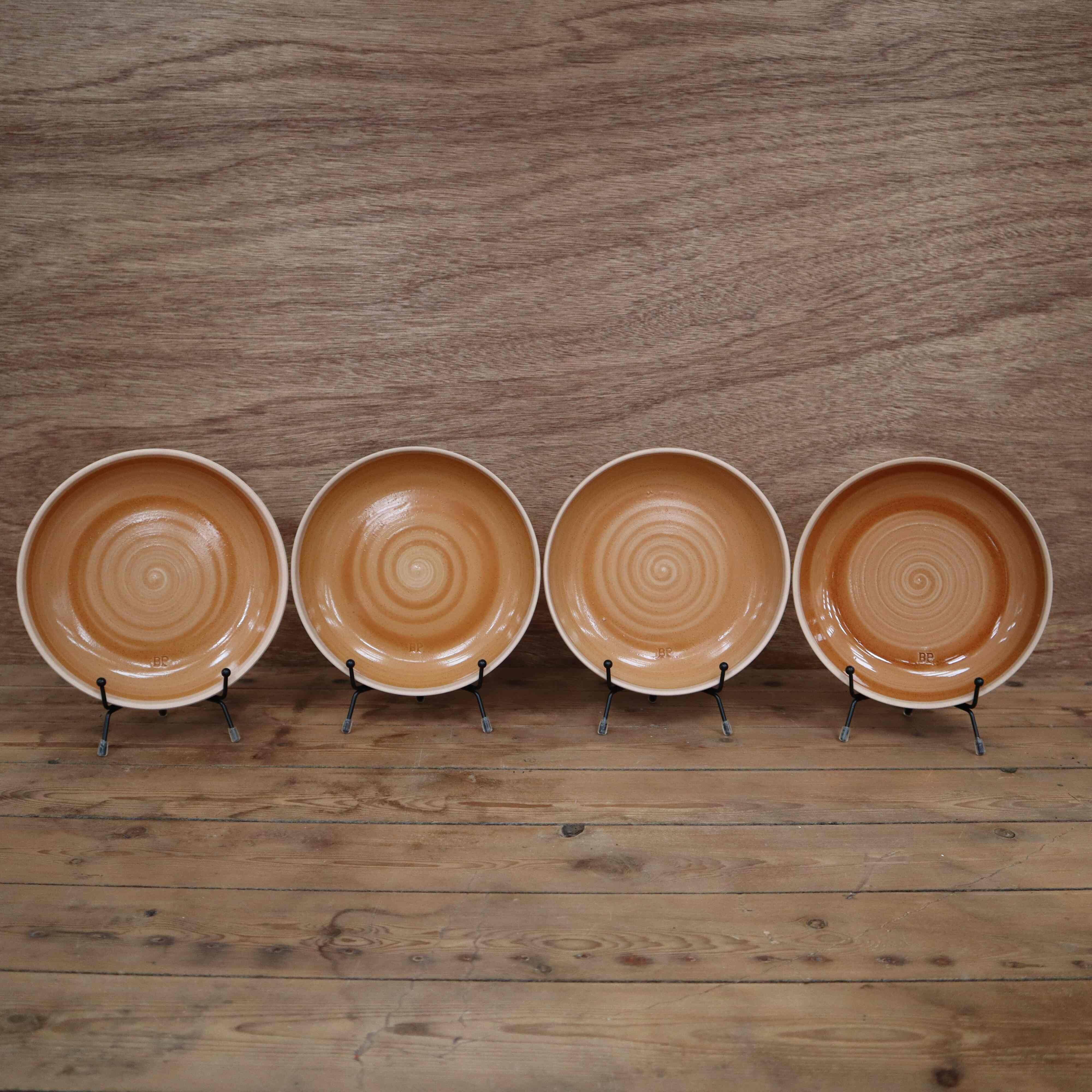 4 Sarreguemines BP sandstone dessert plates