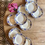Lot of 10 old soup plates - Badonvillier Bornéo model